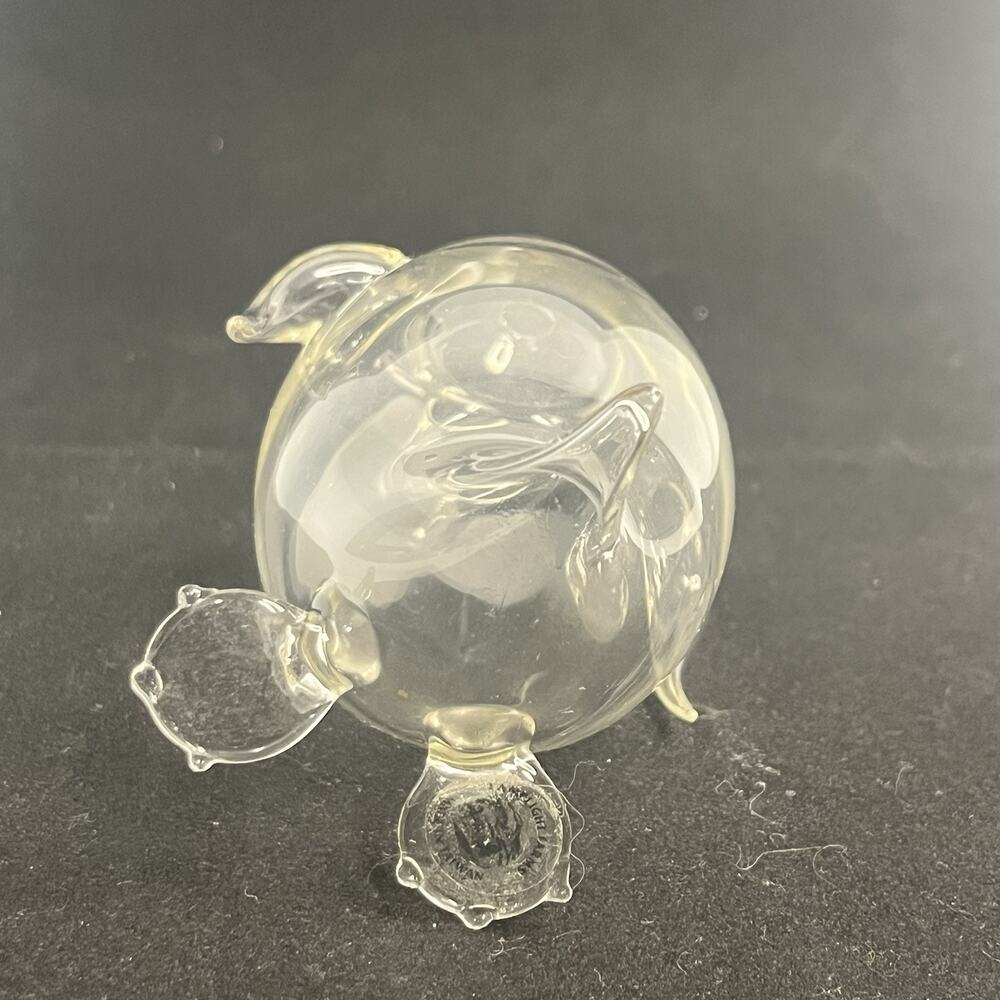 clear penguin oil lamp as is no center glass or wick propragataion vase - Picture 3 of 7